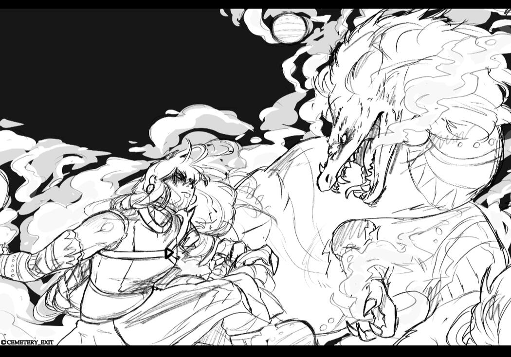Sketch, abstract background